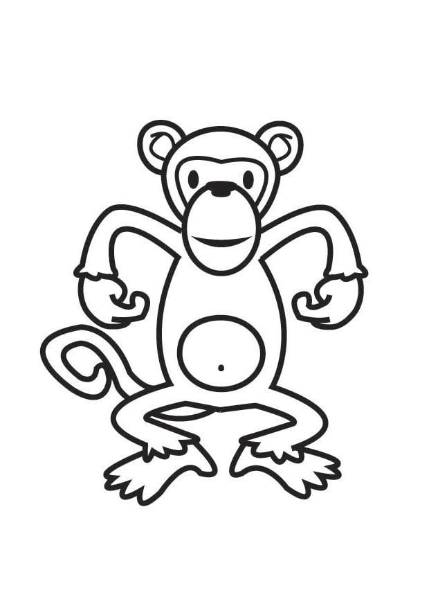 Desenhos Macaco (animais) para colorir – Páginas para Colorir Imprimíveis