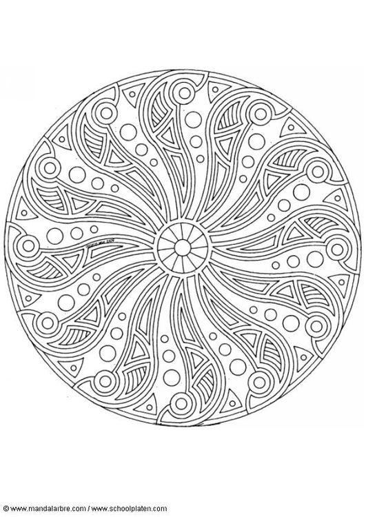 Página para colorir mandala 1702r