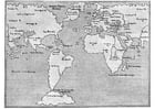 Página para colorir mapa-mÃºndi 1548