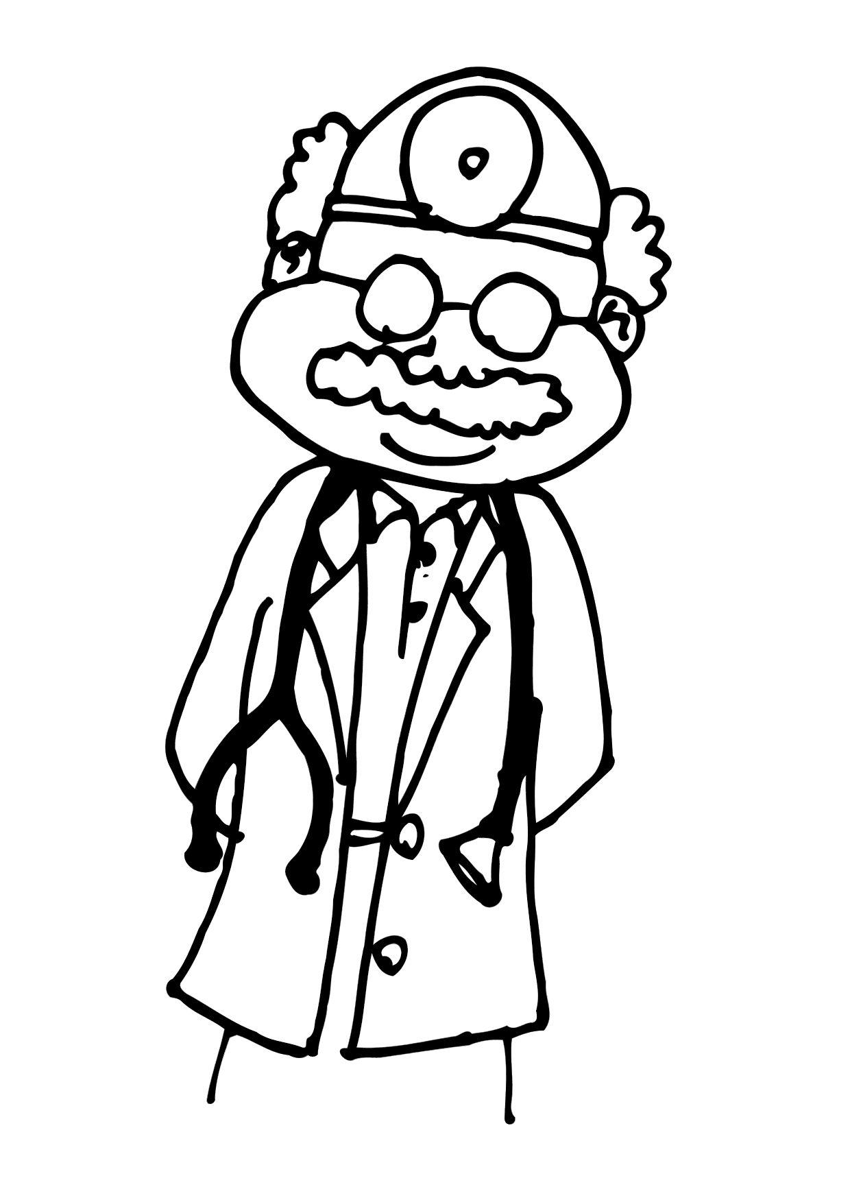 desenho de doutor fazendo consulta medica em paciente [download