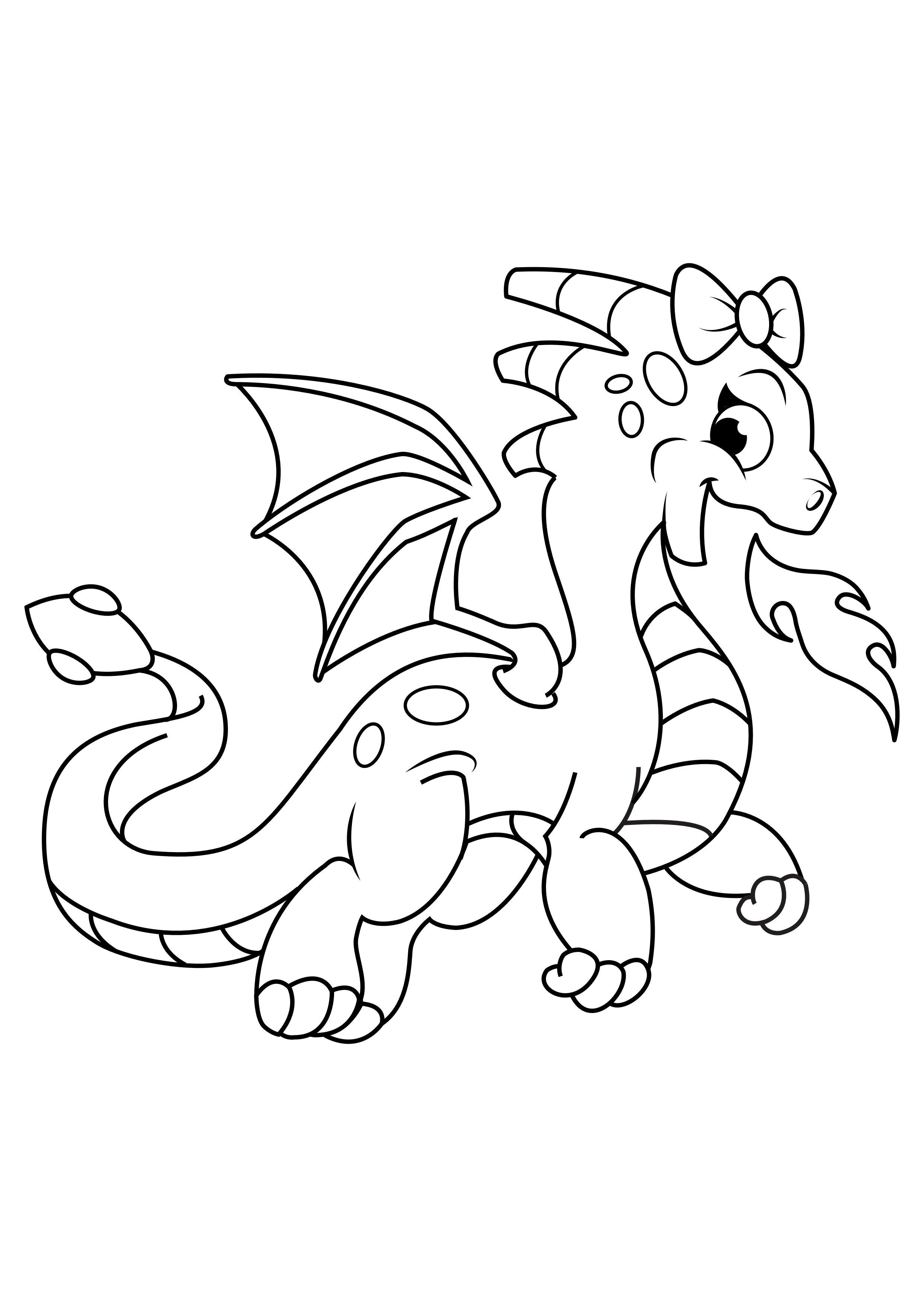 Desenho Para Colorir Dragão brinca com fogo - Imagens Grátis Para Imprimir  - img 31058