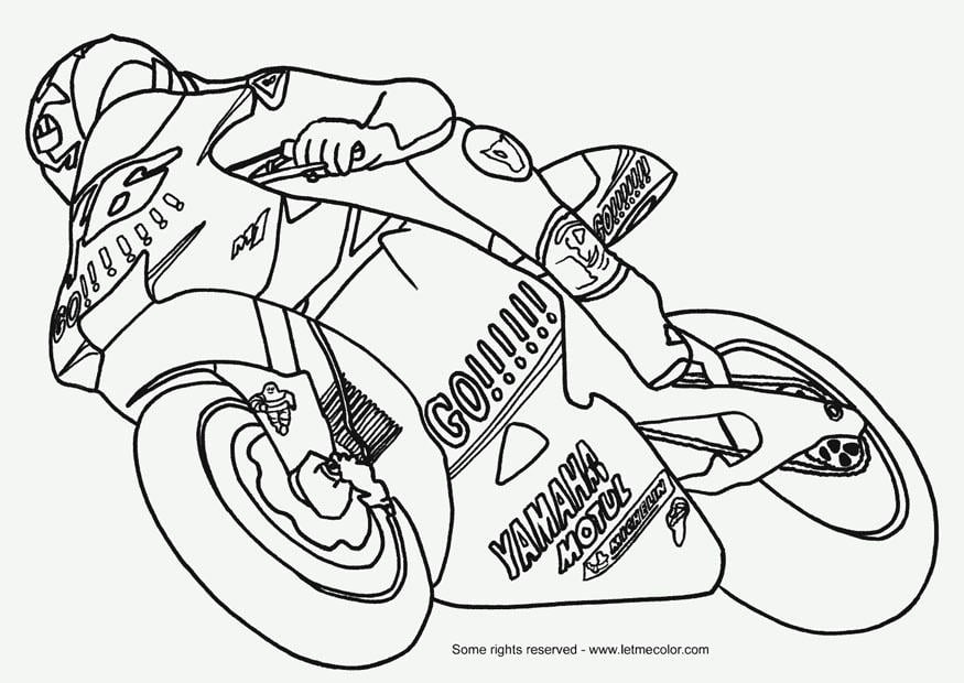 Desenhos de Motocicleta para colorir - Páginas para impressão grátis