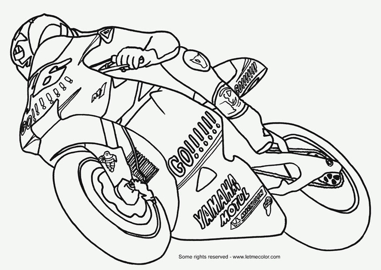 Desenho de Motocicleta para Colorir - Colorir.com