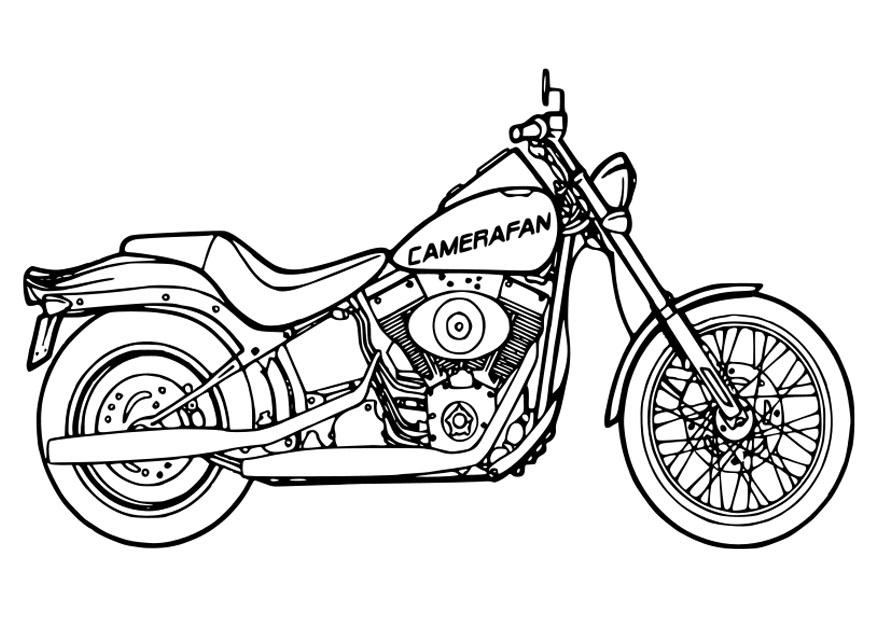 Desenho Para Colorir motocicleta - Imagens Grátis Para Imprimir