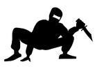 Desenho Para Colorir Ninja - Imagens Grátis Para Imprimir - img 26217