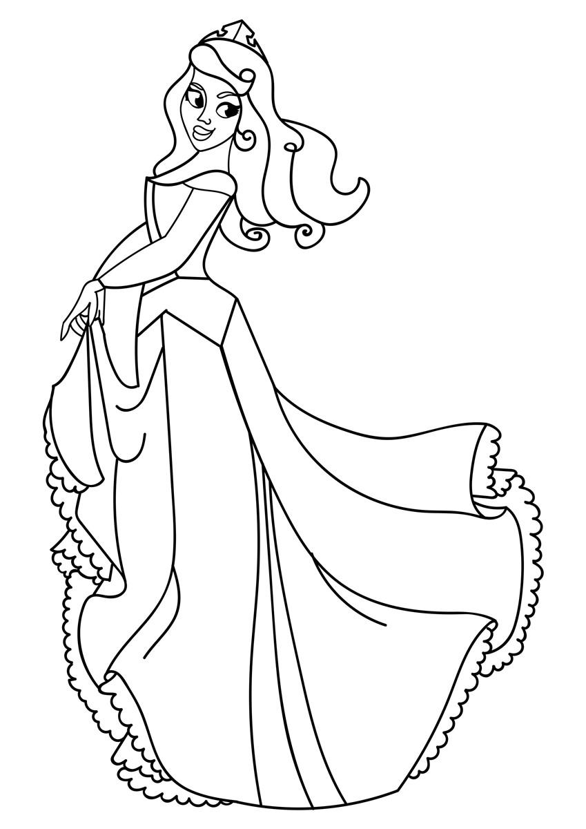 Desenho de princesa para colorir