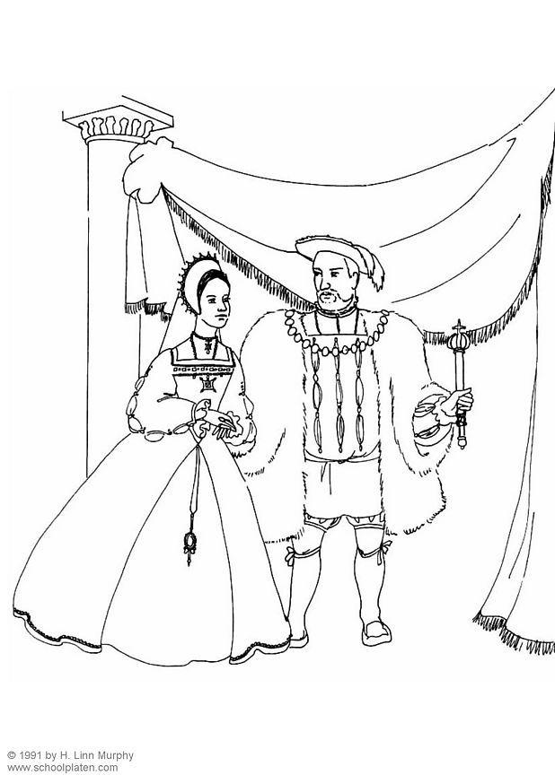Desenho De Rei E Rainha Páginas Para Colorir Esboço Vetor PNG
