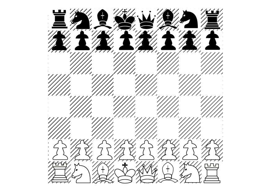 Desenhos de Xadrez para colorir, jogos de pintar e imprimir