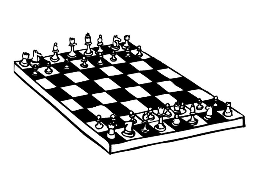 página para colorir simples. livro para colorir de xadrez. ilustração de  linha vetorial desenhada à mão 4597788 Vetor no Vecteezy